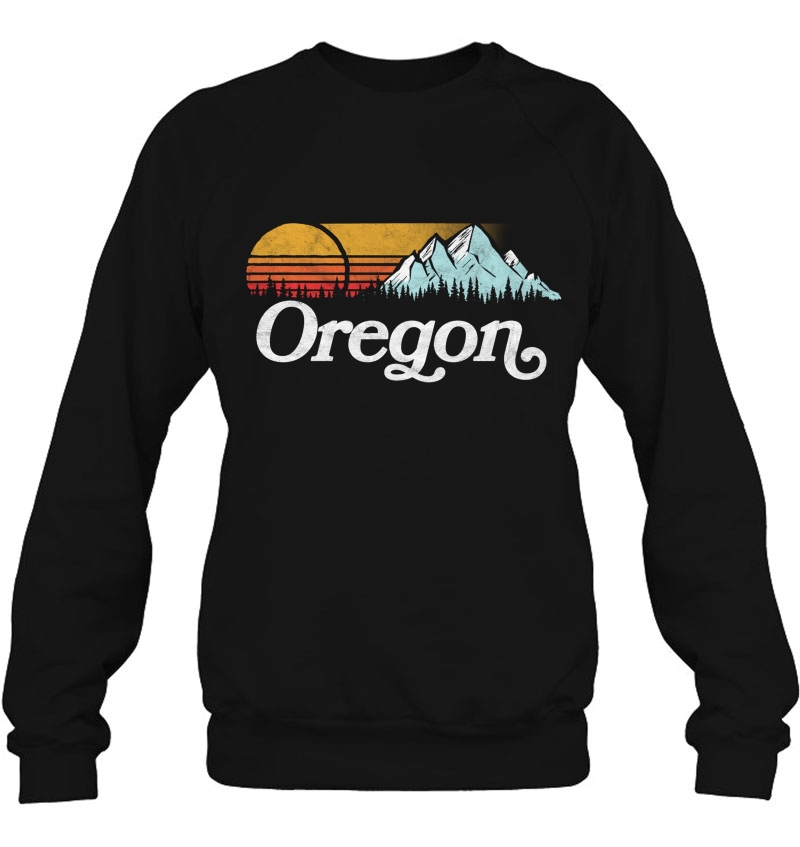 Retro Vibe Oregon Vintage Mountains & Sun Sweatshirt