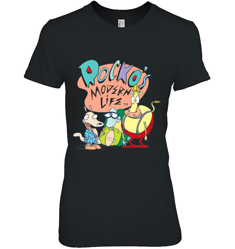 Rocko's Modern Life Original Logo Trio Premium Tee Hoodie