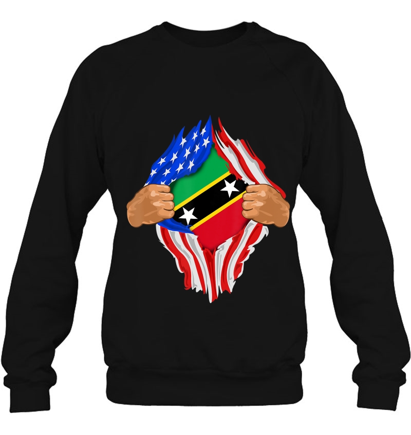 Saint Kitts And Nevis Blood Inside Me Flag Gift Sweatshirt