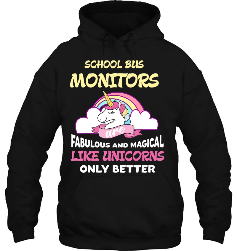 School Bus Monitor Unicorn Gift Hoodie