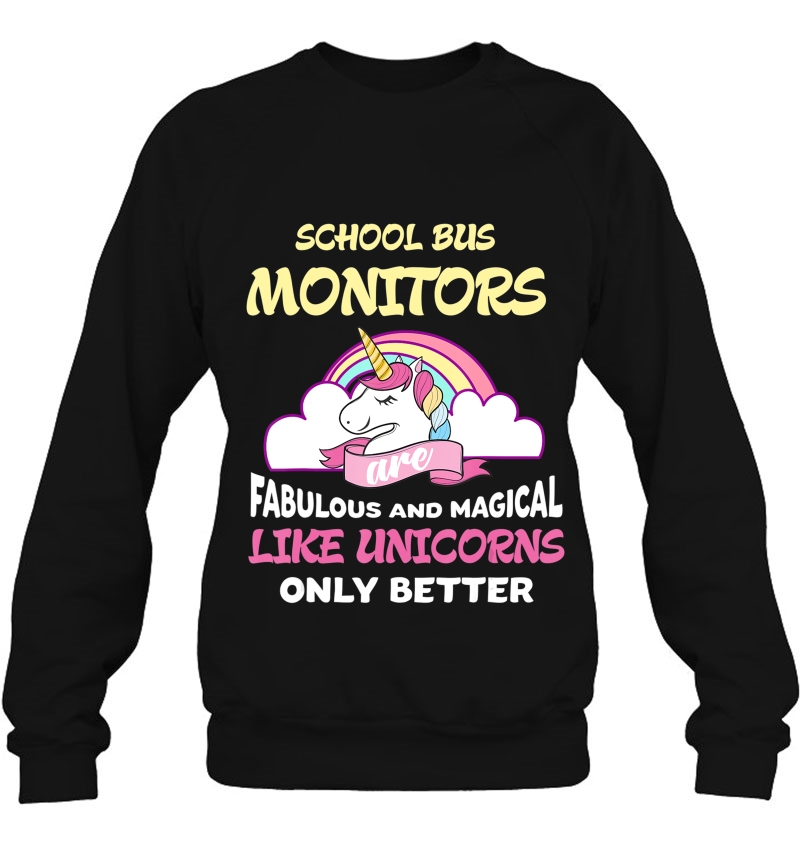 School Bus Monitor Unicorn Gift Sweatshirt