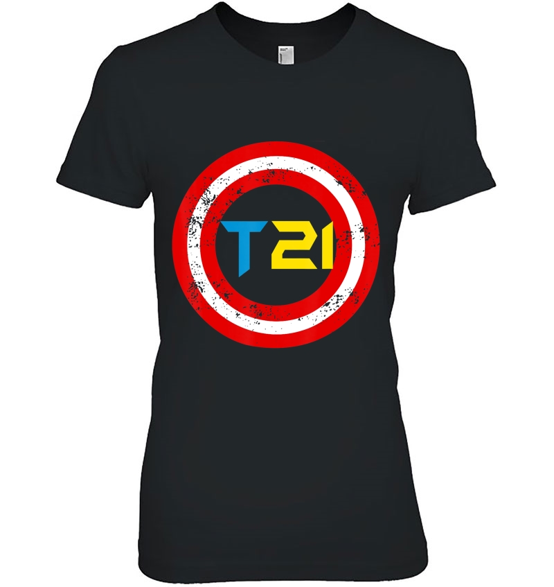 T21 Superhero World Down Syndrome Awareness Day Kids Ladies Tee