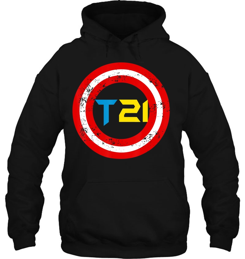 T21 Superhero World Down Syndrome Awareness Day Kids Hoodie
