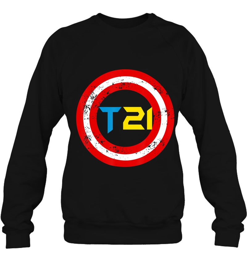 T21 Superhero World Down Syndrome Awareness Day Kids Sweatshirt