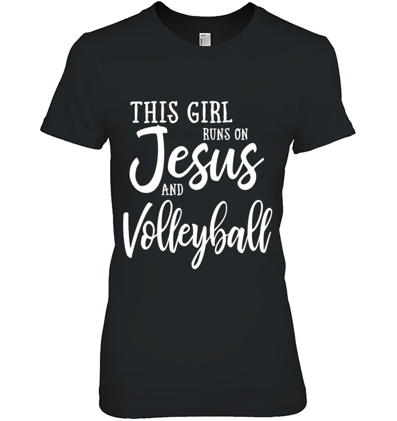 This Girl Runs On Jesus And Volleyball Christian Gift Hoodie