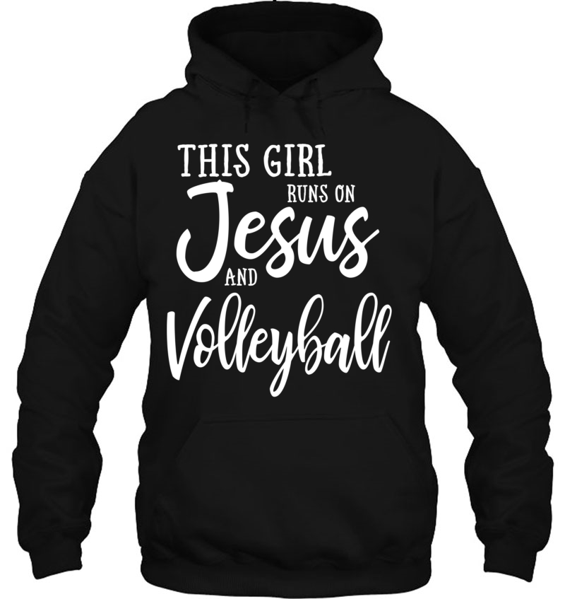 This Girl Runs On Jesus And Volleyball Christian Gift Mugs