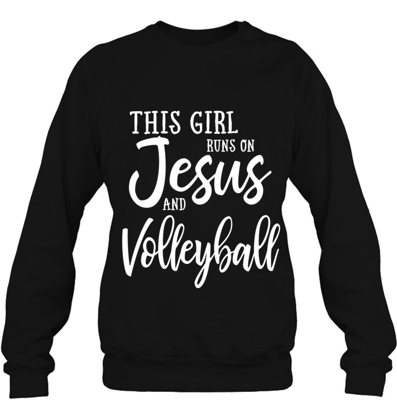 This Girl Runs On Jesus And Volleyball Christian Gift Mugs