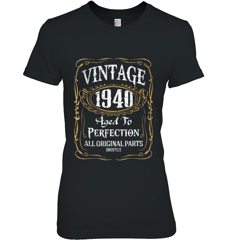Vintage 1940 Aged Perfectly 78Th Birthday Gift Ladies Tee