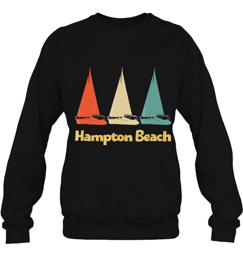 Vintage Retro Hampton Beach Nh Sailboat Sweatshirt
