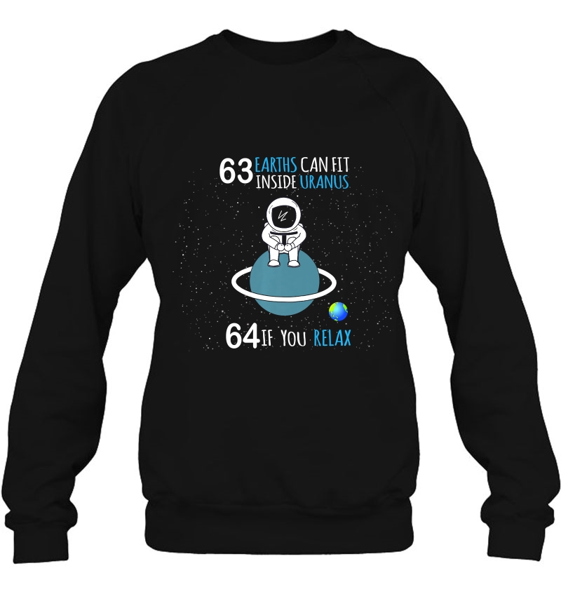 63 Earths Can Fit Inside Uranus Tshirt Funny Planet Gift Mugs