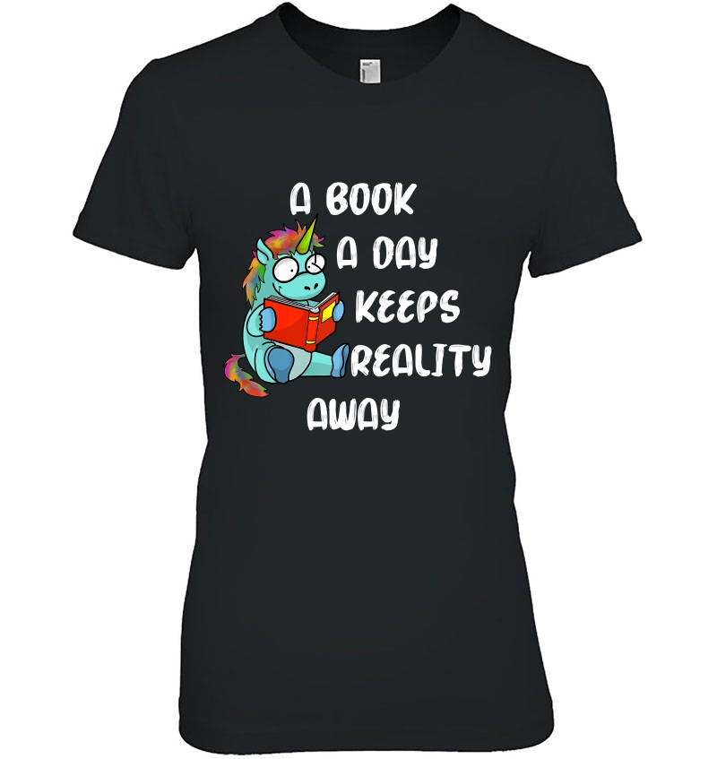 A Book A Day Keeps Reality Away For Unicorn & Book Lovers Hoodie