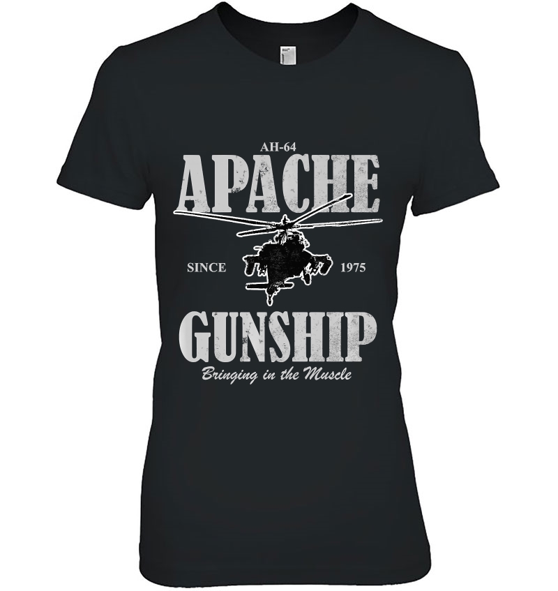 Ah-64 Apache Gunship (Distressed) Premium Hoodie