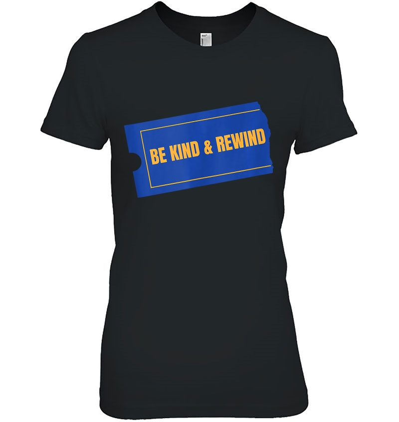 Be Kind & Rewind - Funny Retro 90S Nostalgia Graphic Gift Ladies Tee