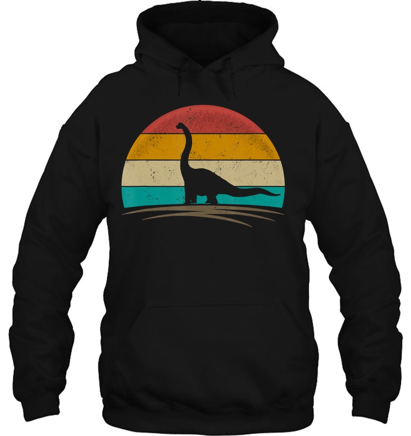 Brachiosaurus Retro Vintage 70S Distressed Men Women Hoodie