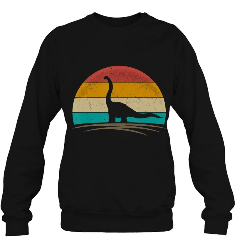 Brachiosaurus Retro Vintage 70S Distressed Men Women Sweatshirt
