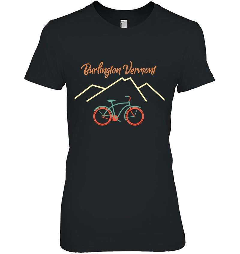 Burlington Vermont Trail Retro Mountain Bike Hike Tee Hoodie