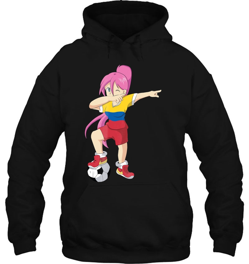 Colombia Soccer Football Shirt Dab Dabbing Girl With Jersey Hoodie