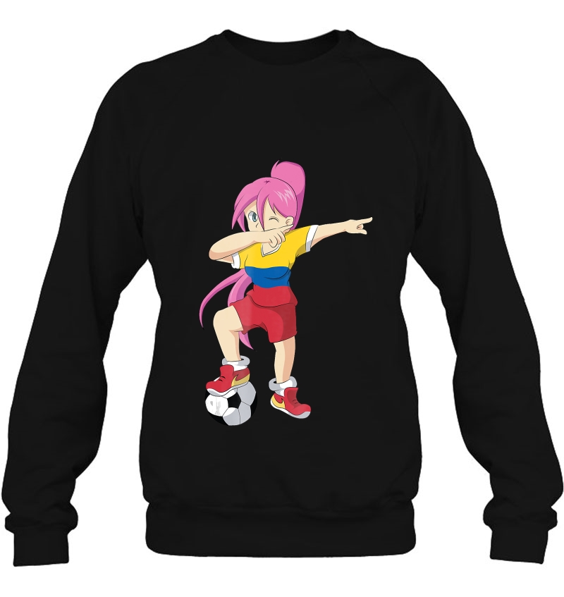 Colombia Soccer Football Shirt Dab Dabbing Girl With Jersey Sweatshirt