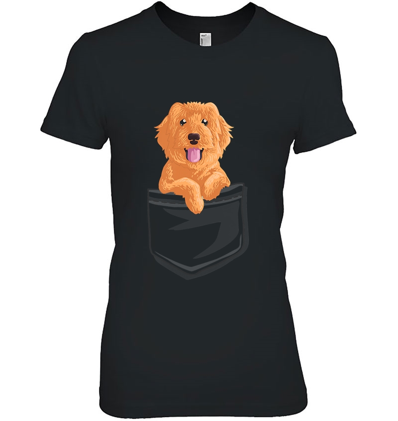 Cute Golden Doodle In Your Pocket Puppy Gif Ladies Tee