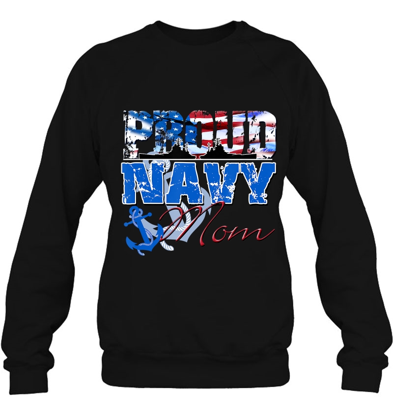 Proud Navy Mom Patriotic Sailor Shirt Mothers Day Mugs