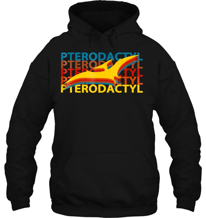 Pterodactyl Dinosaur Vintage Repeat Hoodie