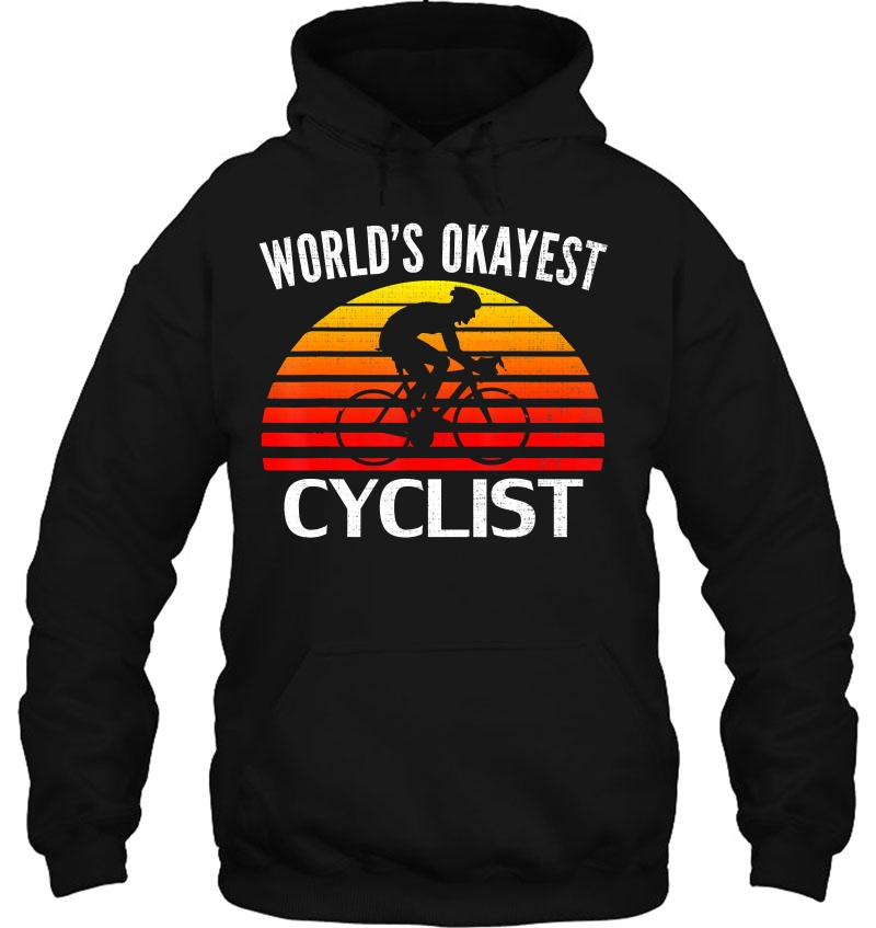 Retro World's Okayest Cyclist Funny Bicyclebicyclist Mugs