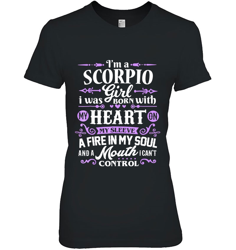 Scorpio Shirt I'm A Scorpio Girl Zodiac Birthday Hoodie