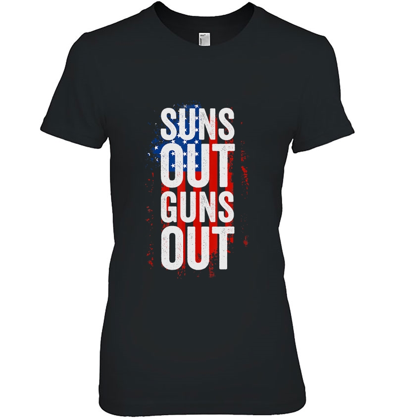 Suns Out Guns Out Men Women 4Th Of July Usa Flag Hoodie