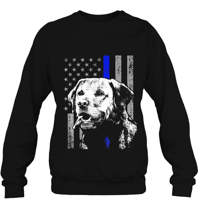 Thin Blue Line Flag Shirt Canine Uni Police Dog Shirt Mugs