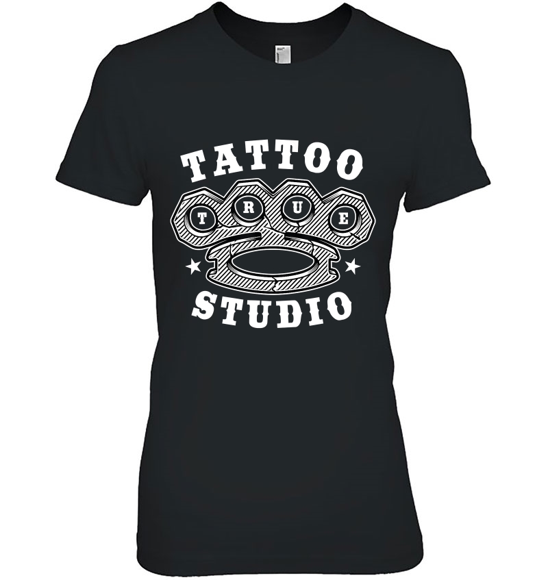 True Tattoo Artist Studio Tattooist Brass Knuckles Vintage Hoodie