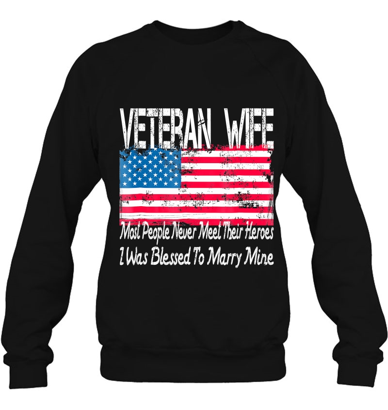 Us Military Veteran Wife Shirt Blessed To Marry My Hero Gift Mugs