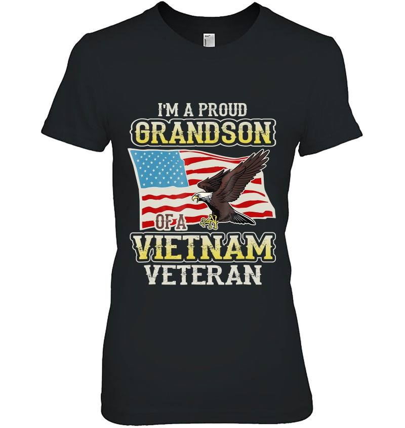 Vietnam Veteran Shirt Proud Grandson Tees Men Kids Boys Gift Hoodie