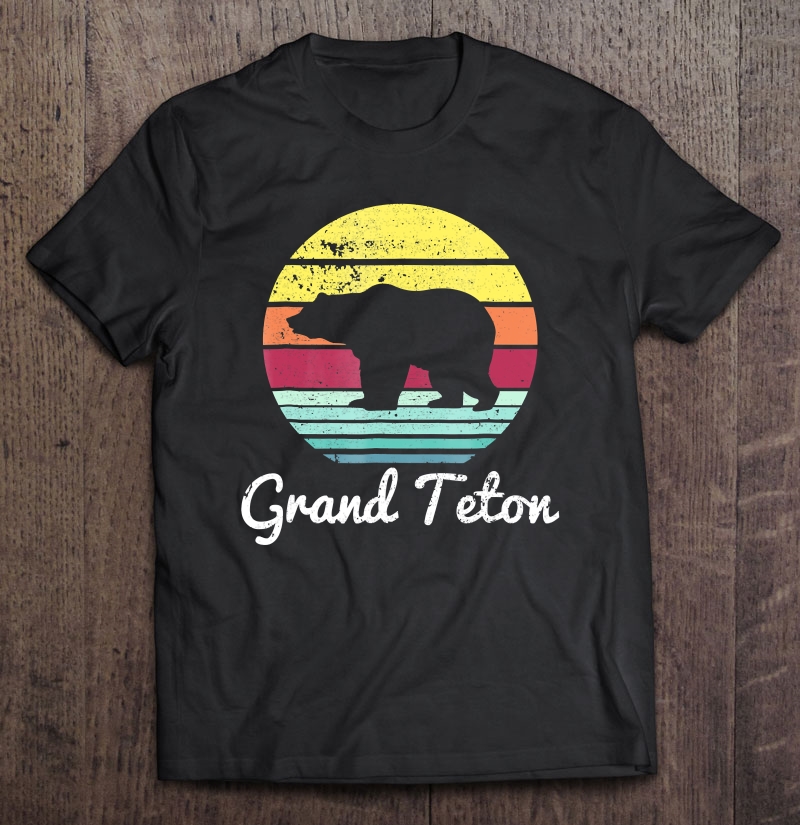 Vintage Grand Teton Park Wyoming Retro Bear Shirt