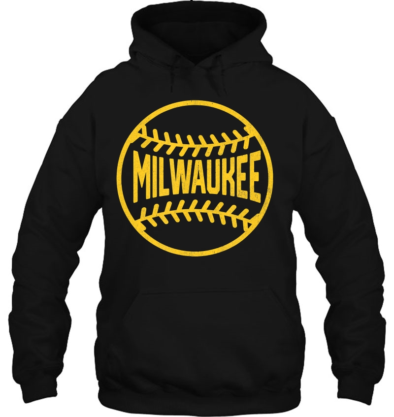 Vintage Milwaukee Baseball Stitches Hoodie