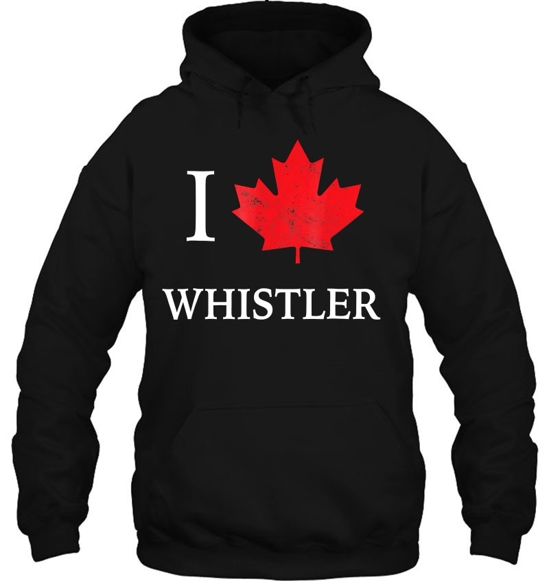 Whistler Love Canada Canadian Red Maple Leaf Hoodie