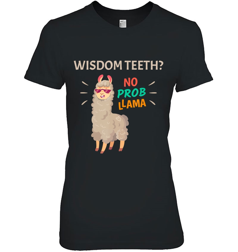 Wisdom Teeth No Probllama Funny Tooth Removal Recovery Hoodie