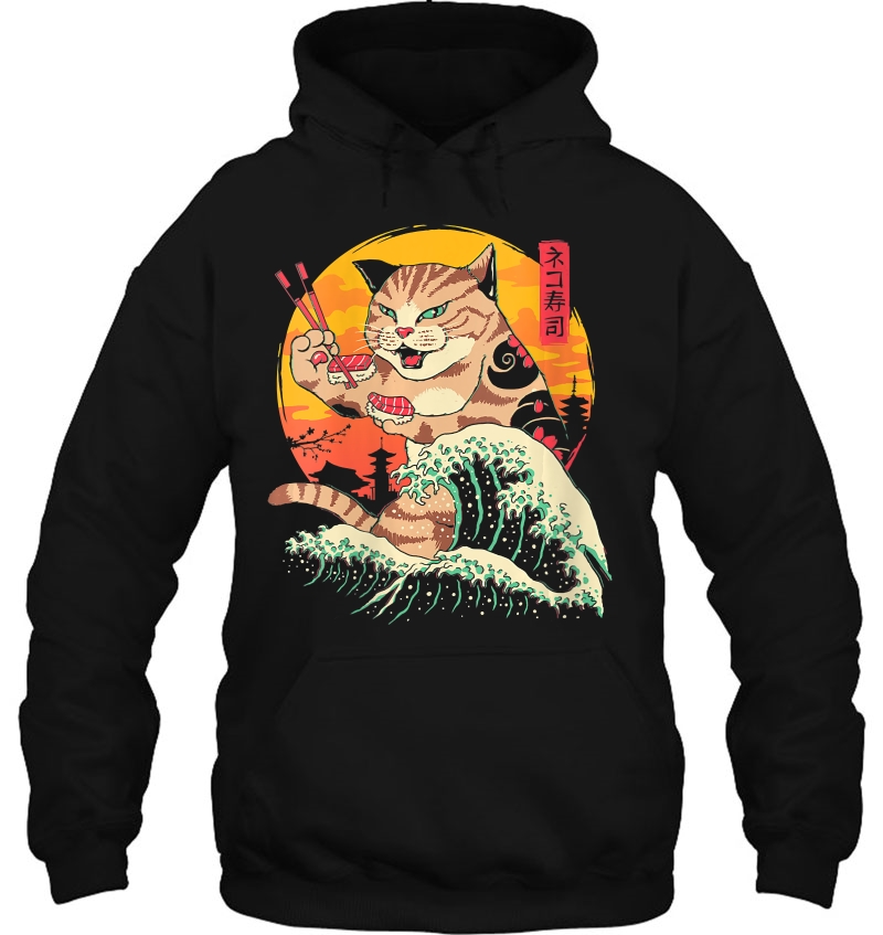 Womens Neko Sushi Wave Hoodie