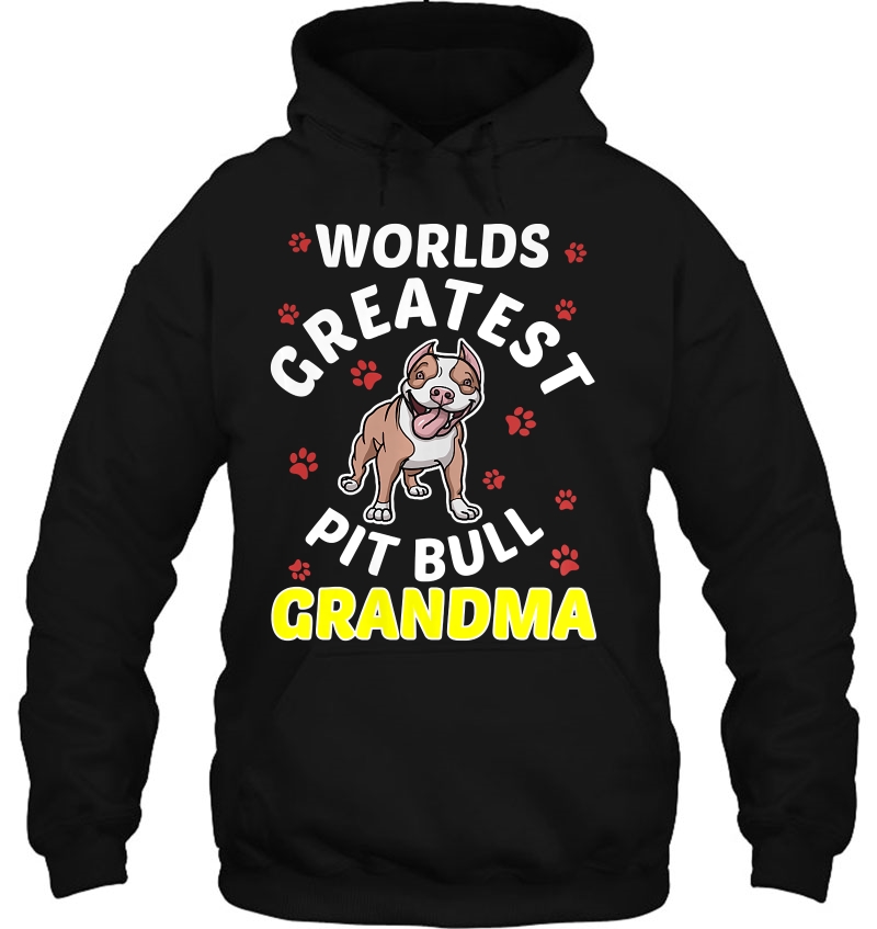 Womens Worlds Greatest Pitbull Grandma Love My Dog Paw Mugs