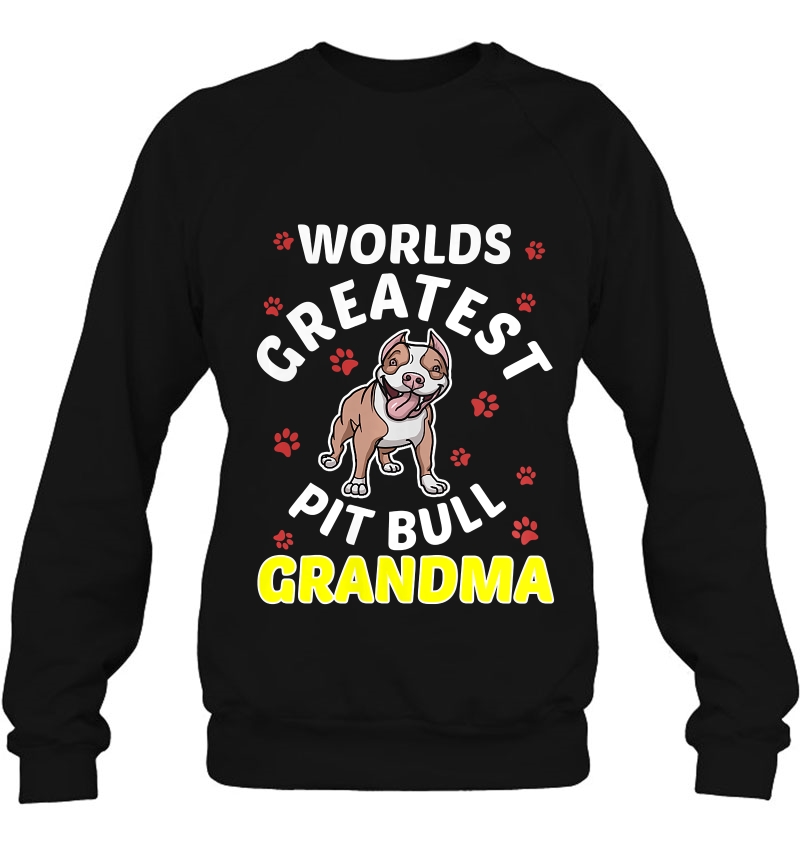 Womens Worlds Greatest Pitbull Grandma Love My Dog Paw Mugs