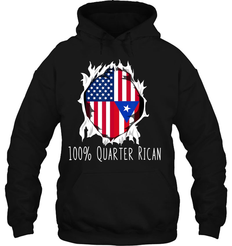 100 Quarter Rican Funny Ripped With Flags Mugs