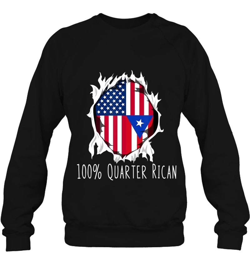 100 Quarter Rican Funny Ripped With Flags Mugs