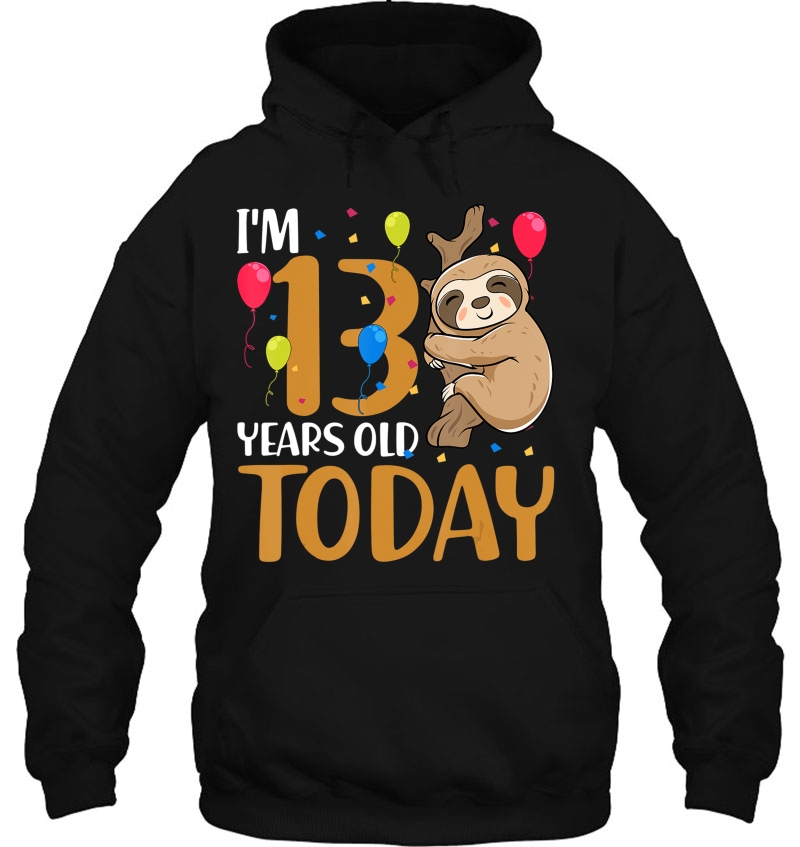 13Th Birthday Shirt Sloth Kids Lazy Boys Party 13 Thirteen Mugs