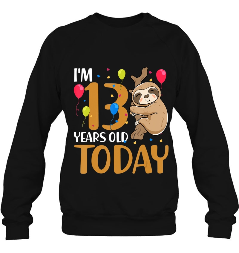 13Th Birthday Shirt Sloth Kids Lazy Boys Party 13 Thirteen Mugs