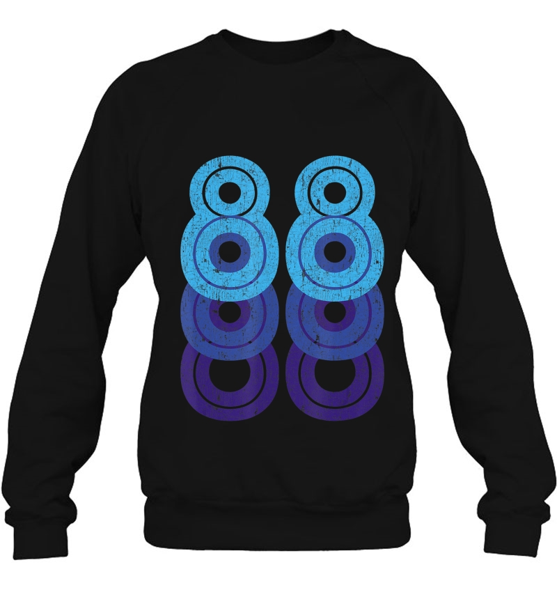 88 Lucky Number 88Th Year Birthday Age Sports Team Vintage Sweatshirt