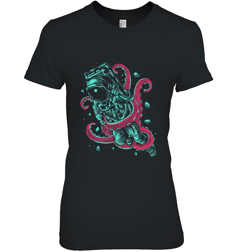 Astronaut Octopus Space Galaxy Alien Cthulhu Tee Hoodie