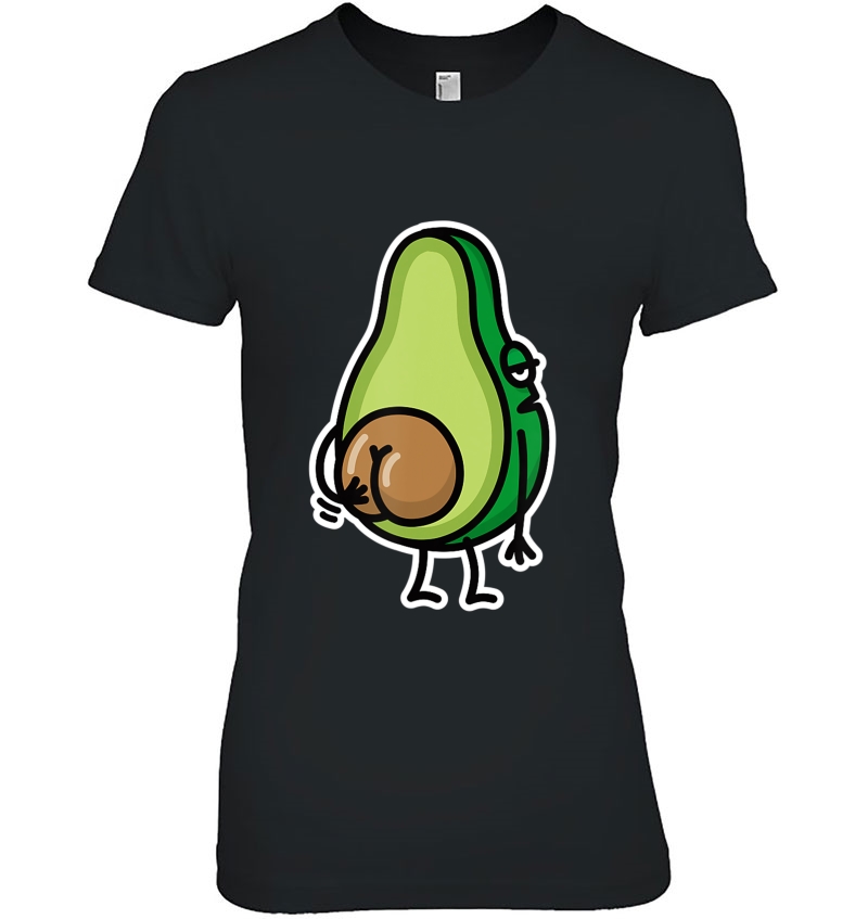 Avocado Seed Fat Funny Vegan Big Butt Scratching Kawaii Hoodie