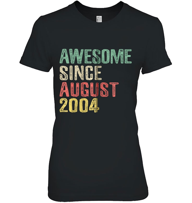 Awesome Since August 2004 - 15 Years Old, 15Th Birthday Gift Zip Hoodie