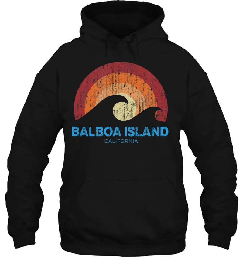 Balboa Island California Ca Retro Surf Beach Tee Mugs