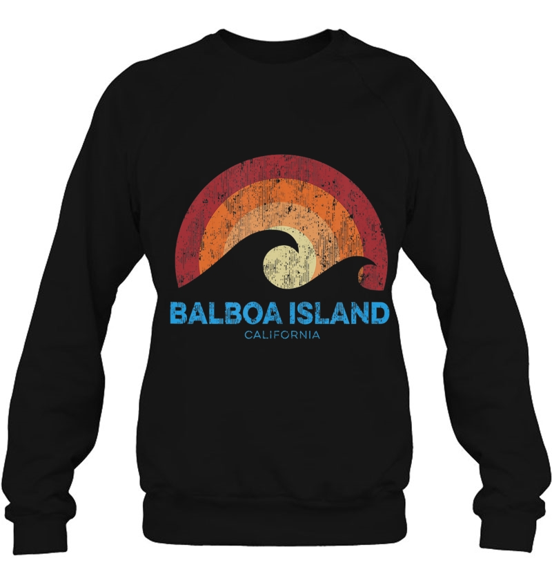 Balboa Island California Ca Retro Surf Beach Tee Mugs