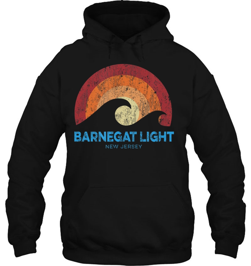 Barnegat Light New Jersey Nj Retro Surf Beach Tee Hoodie